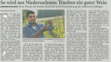 Artikel: Jeversches Wochenblatt - Friesisches Tageblatt im September 2017